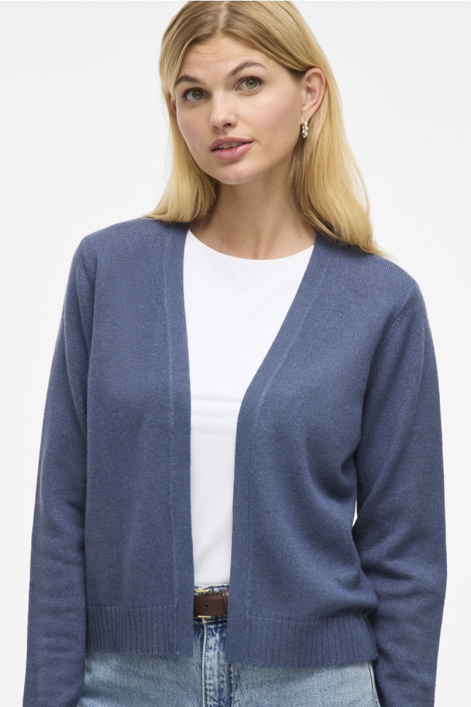 VIRIL SHORT L/S KNIT CARDIGAN-NOOS 14060800 VINTAGE INDIGO/DARK MELANGE